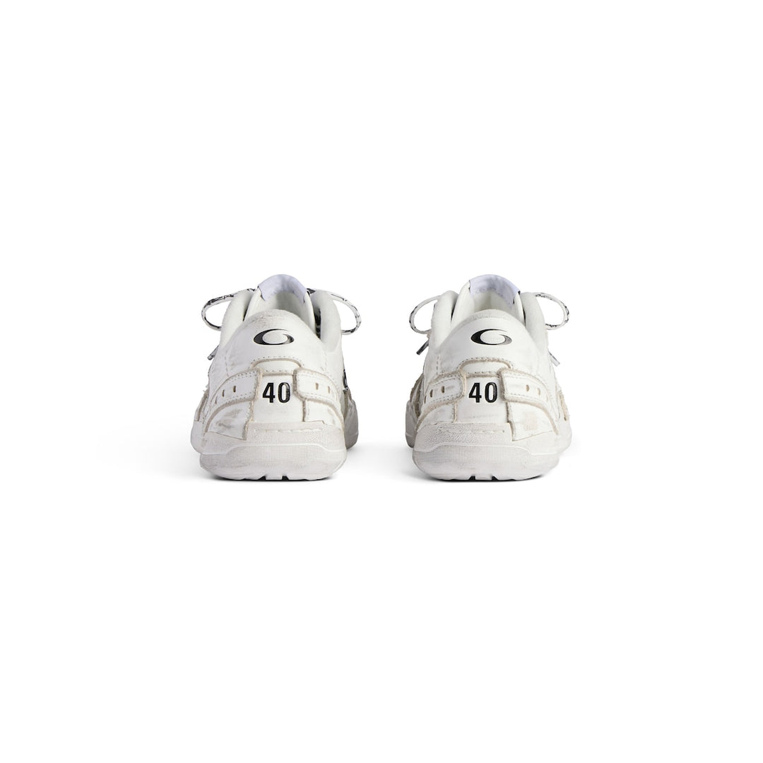 BALENCIAGA Women's Hamptons Medium Worn-out Sneaker in Brown/lilac