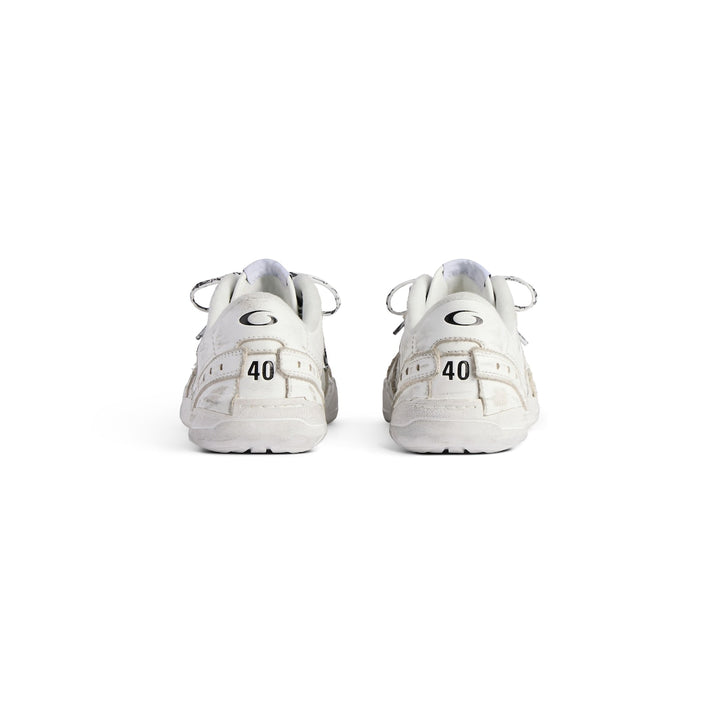 BALENCIAGA Women's Hamptons Medium Worn-out Sneaker in Brown/lilac