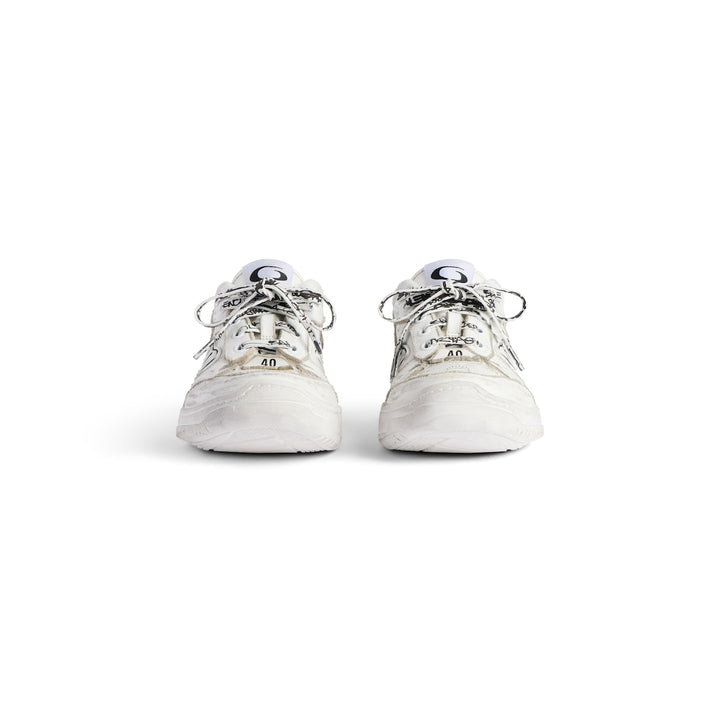 BALENCIAGA Women's Hamptons Medium Worn-out Sneaker in Brown/lilac