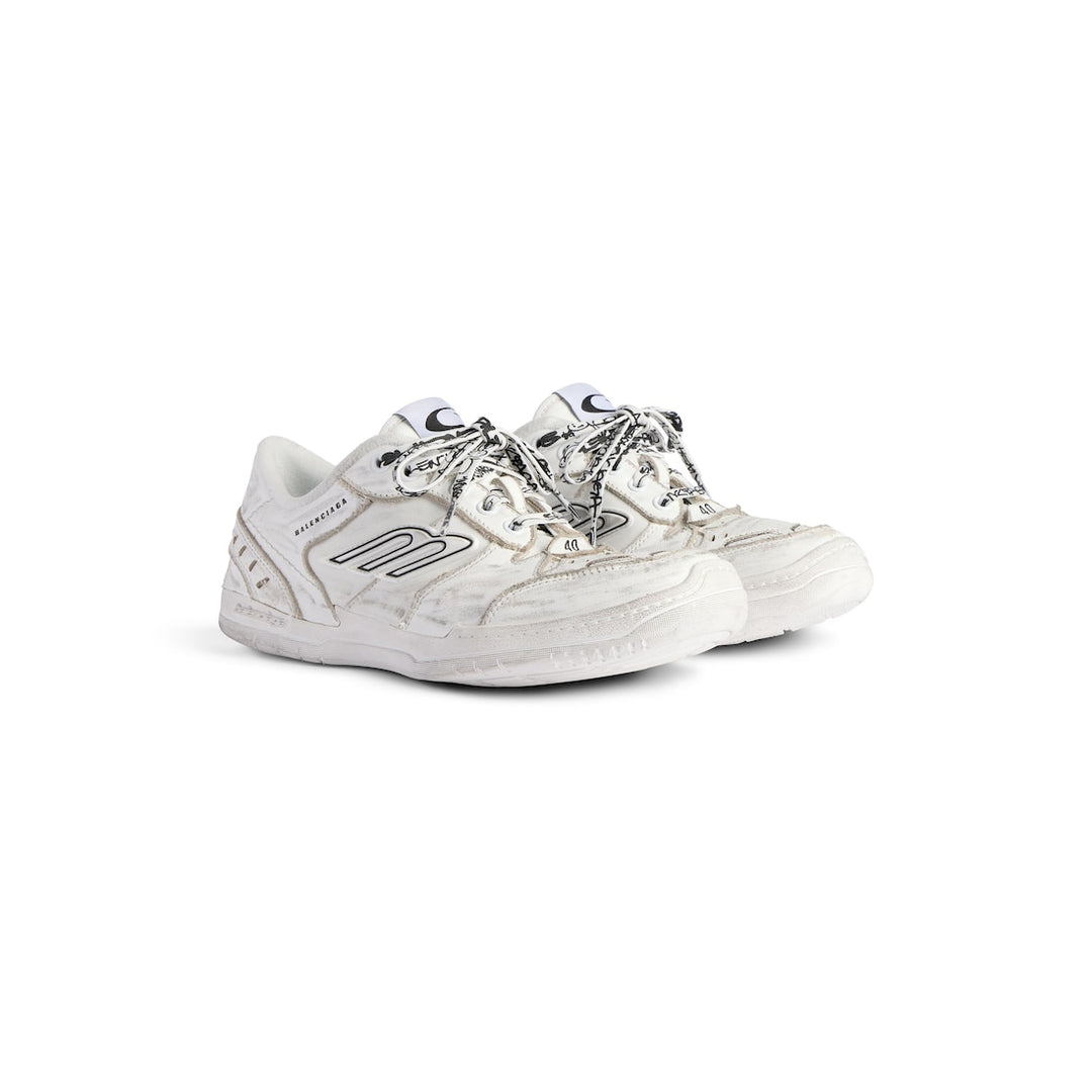 BALENCIAGA Women's Hamptons Medium Worn-out Sneaker in Brown/lilac