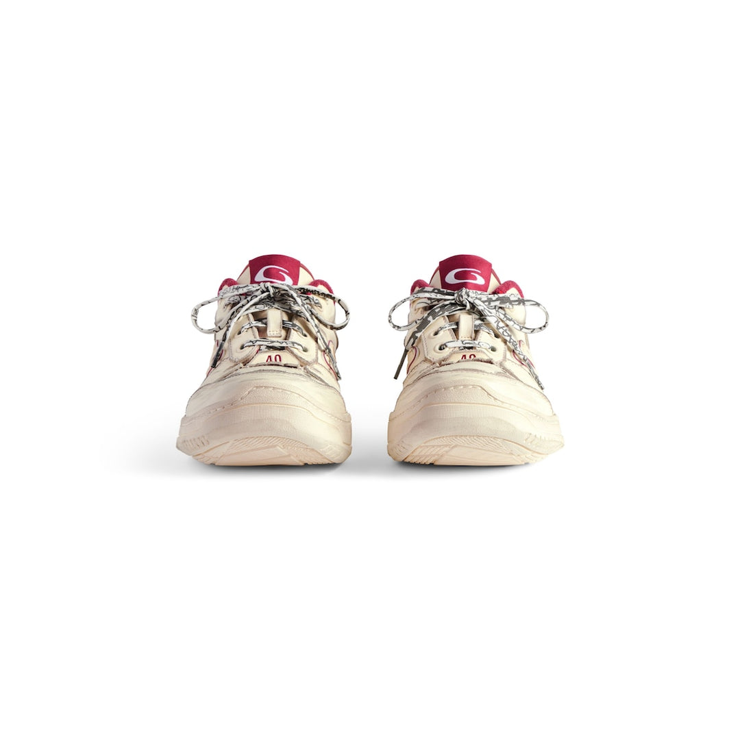 BALENCIAGA Women's Hamptons Medium Worn-out Sneaker in Brown/lilac