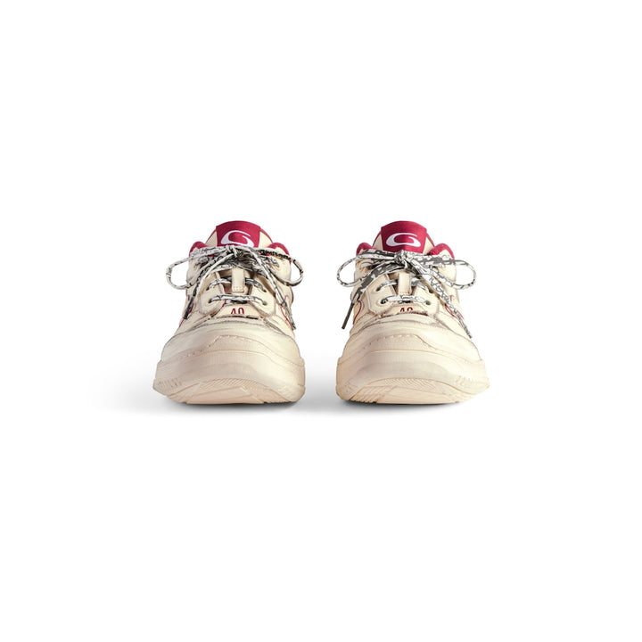 BALENCIAGA Women's Hamptons Medium Worn-out Sneaker in Brown/lilac