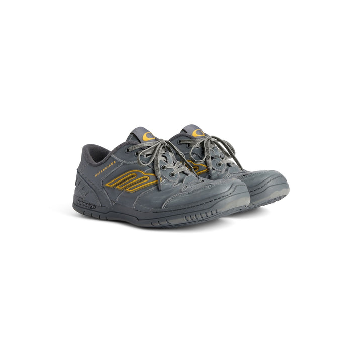 BALENCIAGA Men's Hamptons Worn-out Sneaker in White/dark Blue/grey