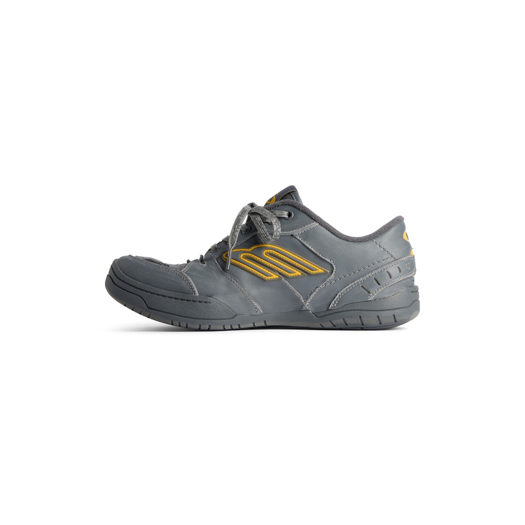 BALENCIAGA Men's Hamptons Worn-out Sneaker in White/dark Blue/grey