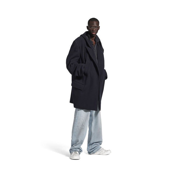 BALENCIAGA Men's Hamptons Worn-out Sneaker in White/dark Blue/grey