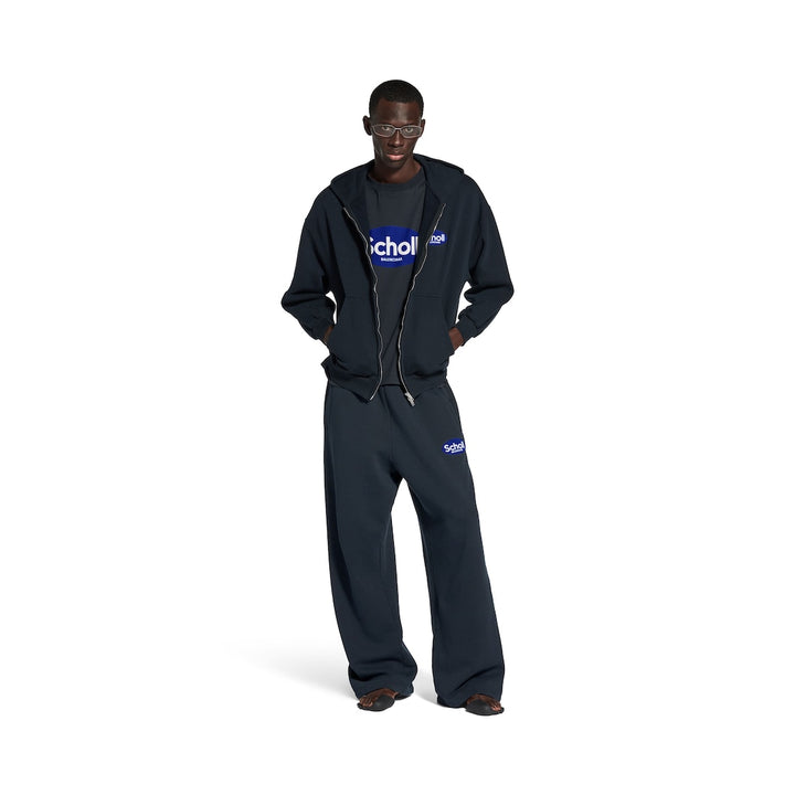 BALENCIAGA Men's Balenciaga I Scholl Baggy Sweatpants in Black Faded