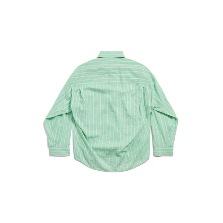 BALENCIAGA Cocoon Shirt in Green/white