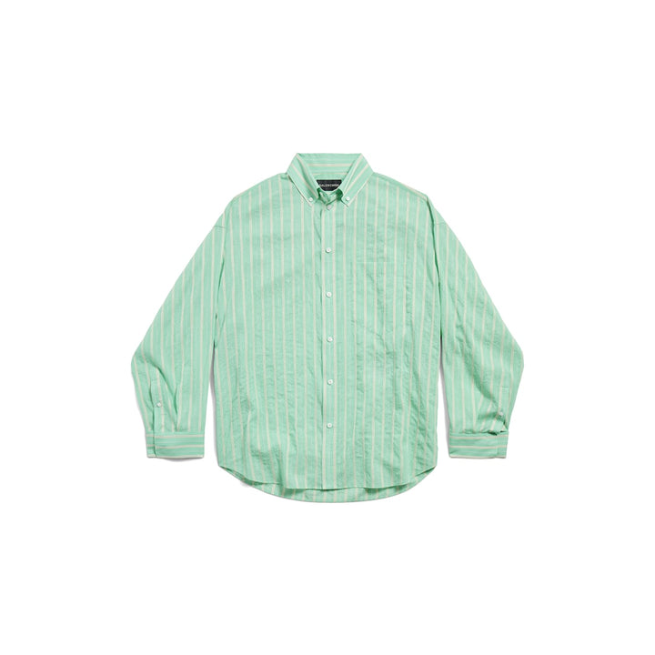 BALENCIAGA Cocoon Shirt in Green/white