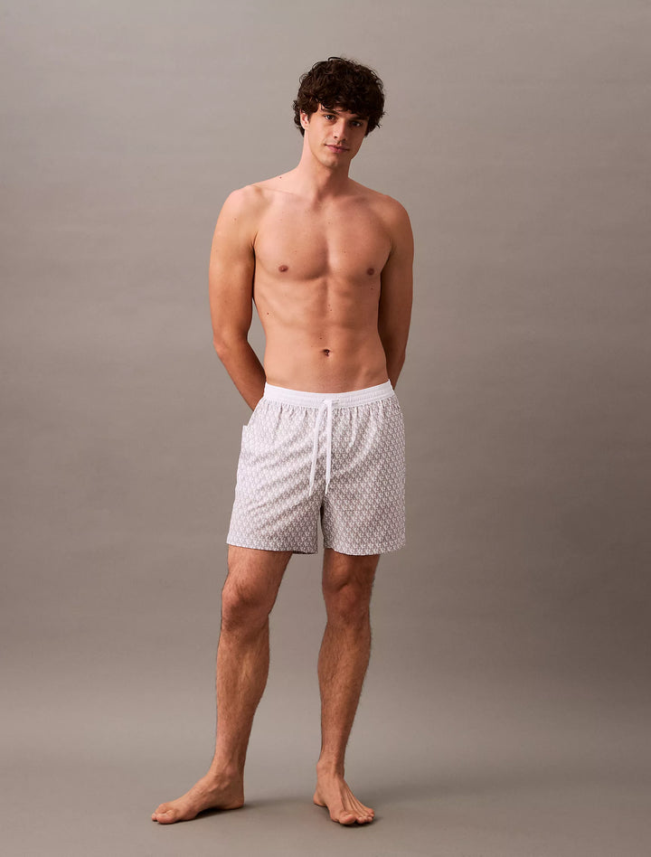 Calvin Klein Allover Monogram Logo Swim Shorts
