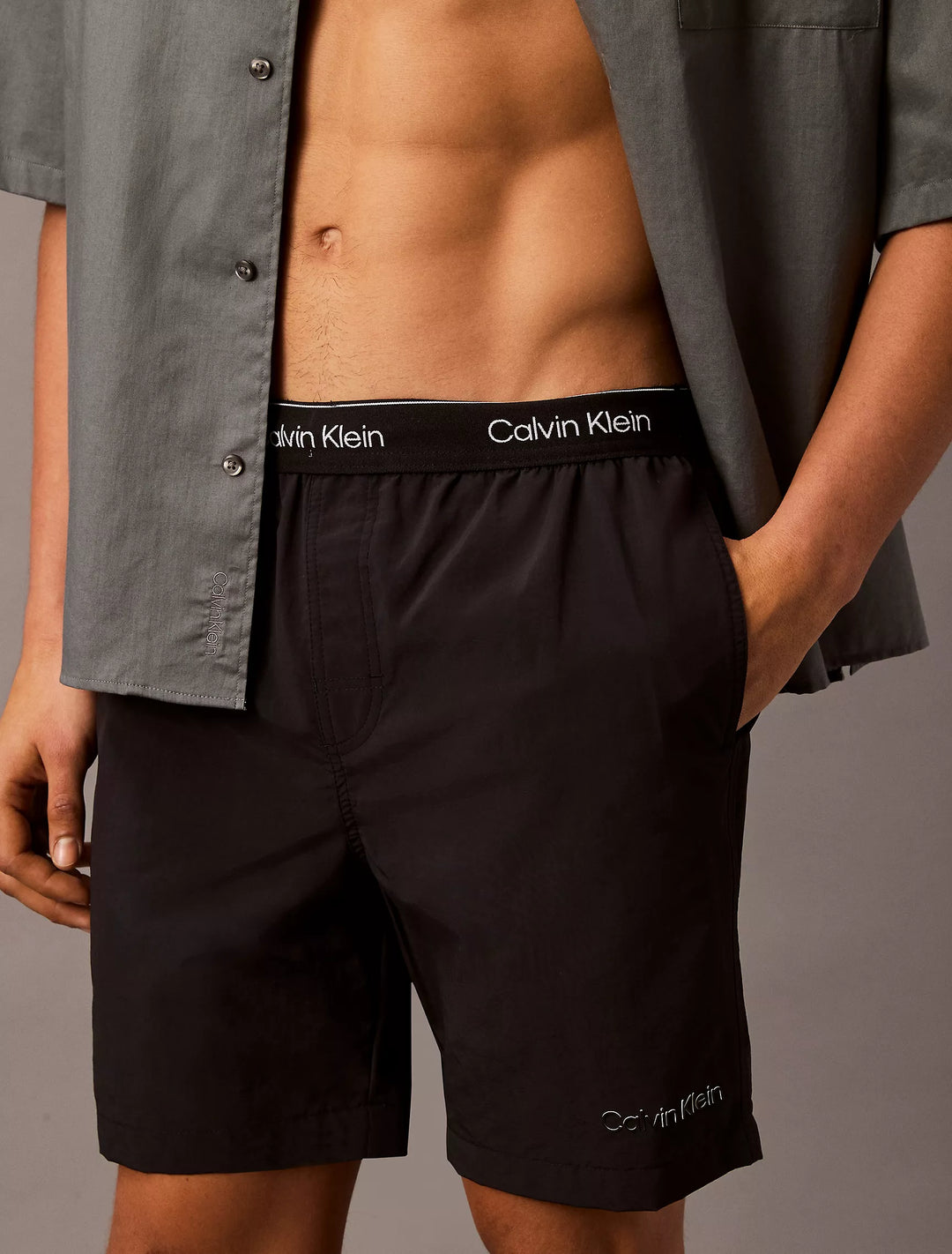 Calvin Klein Logo Waistband Swim Shorts