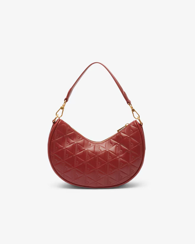 Lacoste Women's Maheki Embossed Leather Half Moon Bag