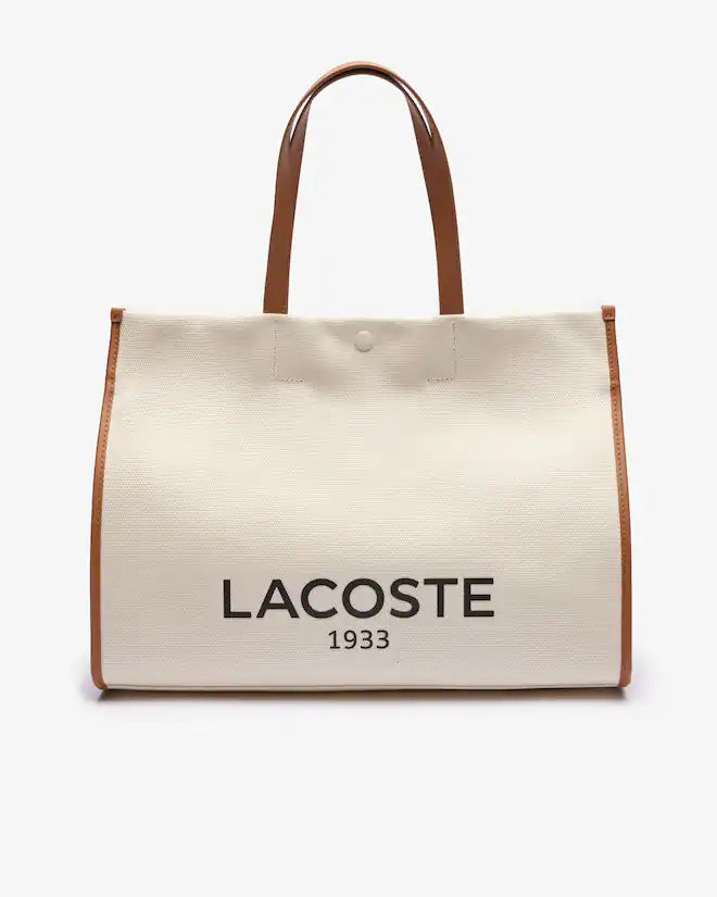Lacoste Unisex Large Heritage Canvas Tote