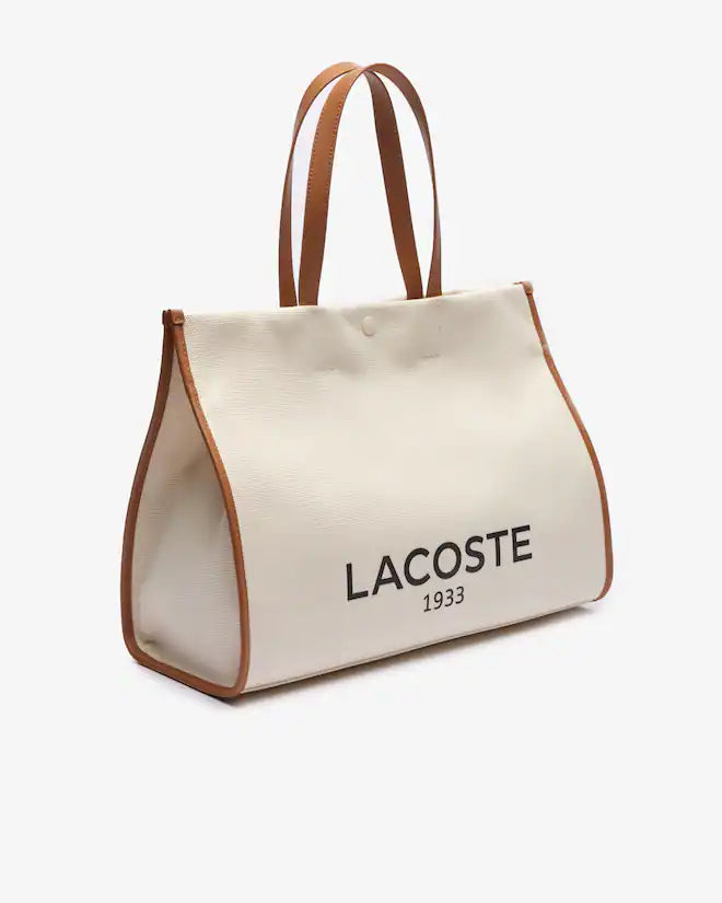 Lacoste Unisex Large Heritage Canvas Tote