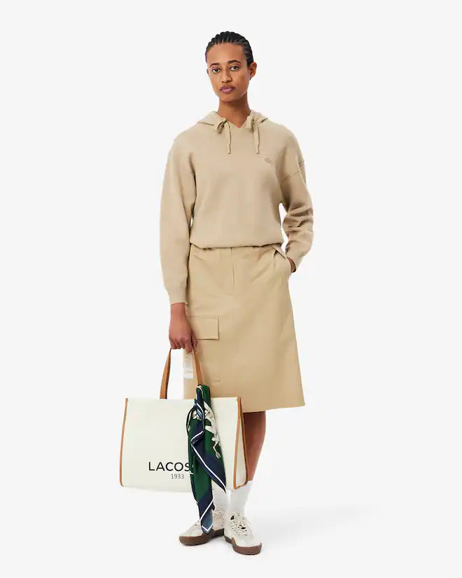 Lacoste Unisex Large Heritage Canvas Tote