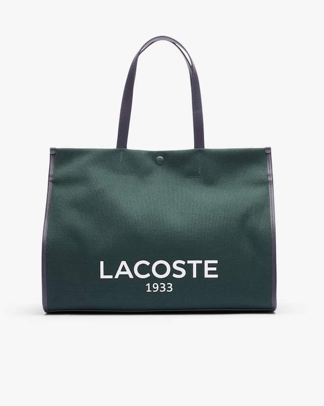 Lacoste Unisex Large Heritage Canvas Tote