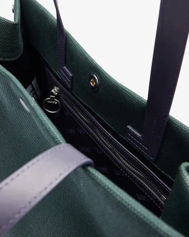 Lacoste Unisex Large Heritage Canvas Tote