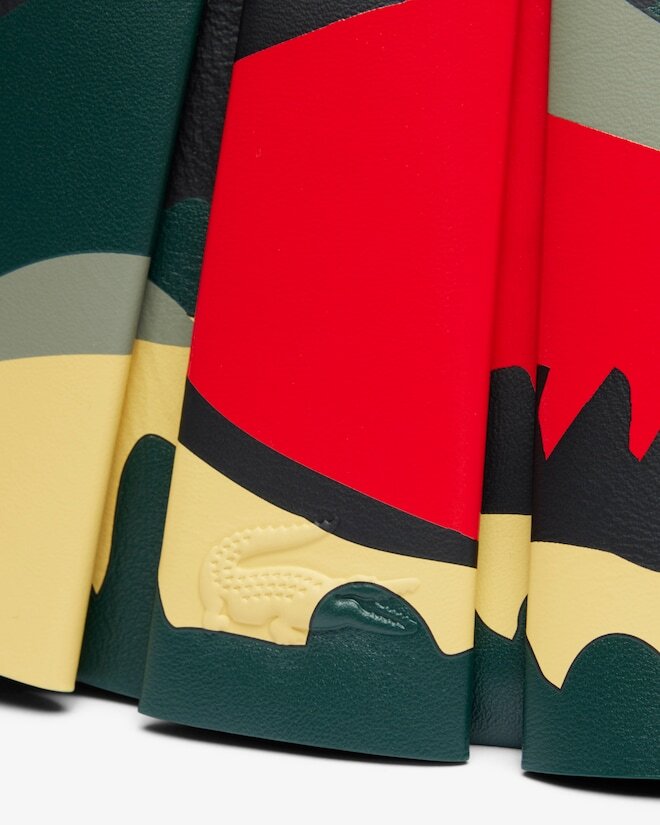 Lacoste Women's Small Runway Lenglen Crocodile Print Leather Bag