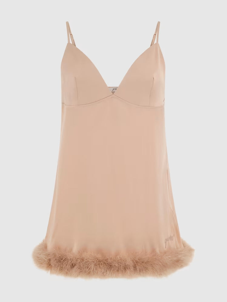 Guess Eco Mini Feather Slip Dress