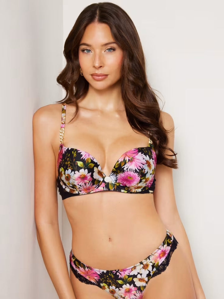 Guess Rose Floral Push-Up Bra