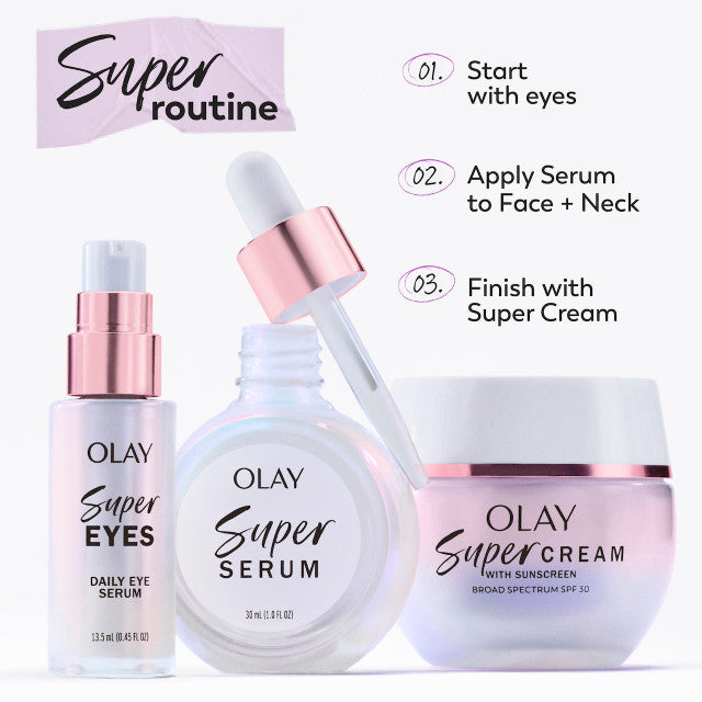 Olay Super Cream with Sunscreen SPF 30, Ultra Lightweight SPF Face Moisturizer