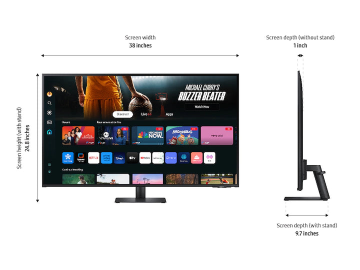 Samsung 32" Smart Monitor M7 (M70D) 4K UHD with Streaming TV, Speakers and USB-C