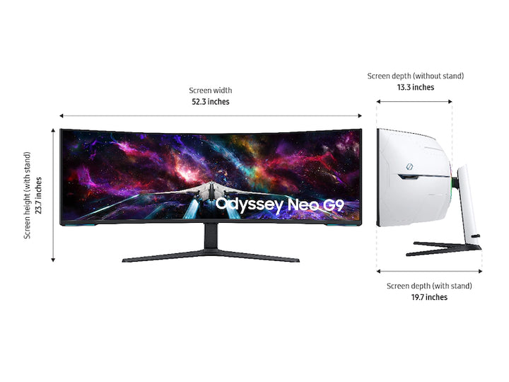 Samsung 57" Odyssey Neo G9 Dual 4K UHD Quantum Mini-LED 240Hz 1ms(GtG) HDR 1000 Curved Gaming Monitor