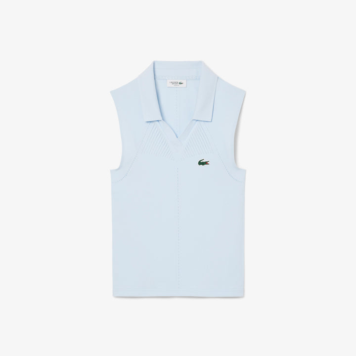 Lacoste Women's Sleeveless Stretch Knit Tennis Polo