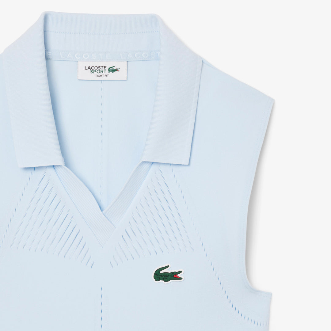 Lacoste Women's Sleeveless Stretch Knit Tennis Polo