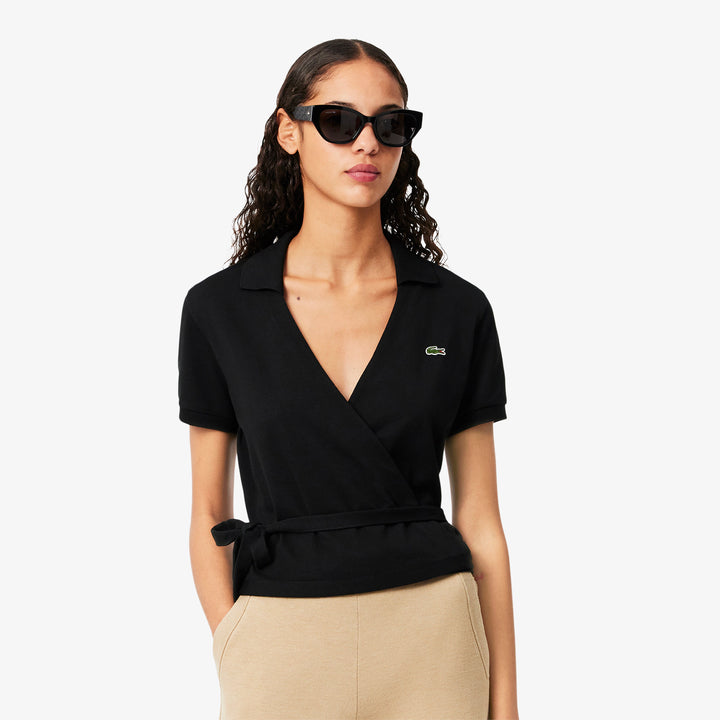 Lacoste Women's Stretch Mini Piqué Wrap Polo