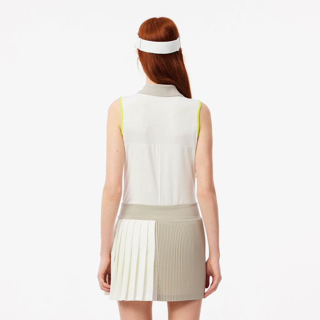 Lacoste Women's Slim Fit Ultra Dry Sleeveless Tennis Polo