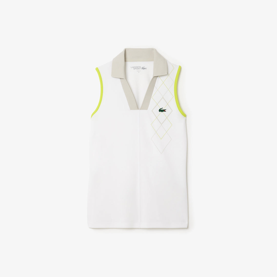 Lacoste Women's Slim Fit Ultra Dry Sleeveless Tennis Polo