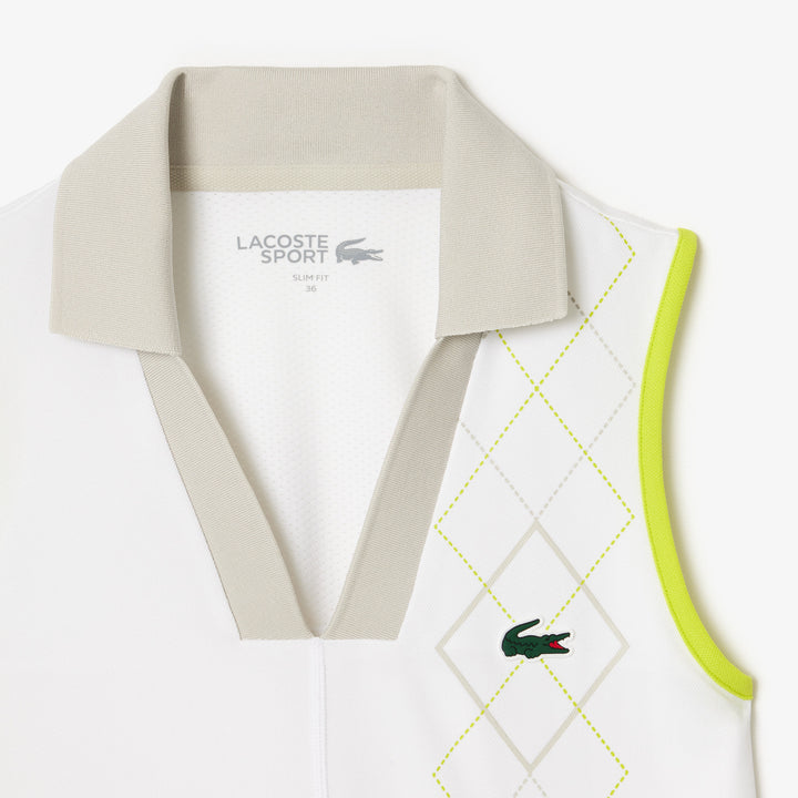 Lacoste Women's Slim Fit Ultra Dry Sleeveless Tennis Polo