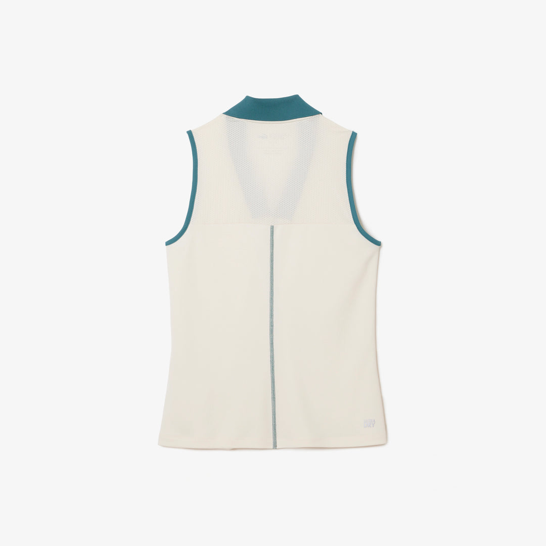 Lacoste Women's Slim Fit Ultra Dry Sleeveless Tennis Polo