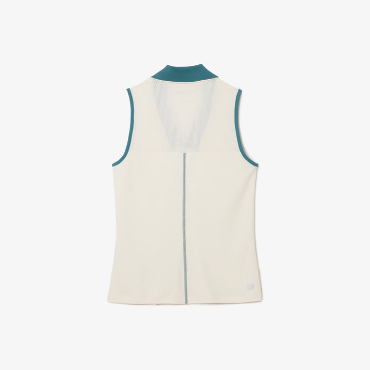 Lacoste Women's Slim Fit Ultra Dry Sleeveless Tennis Polo