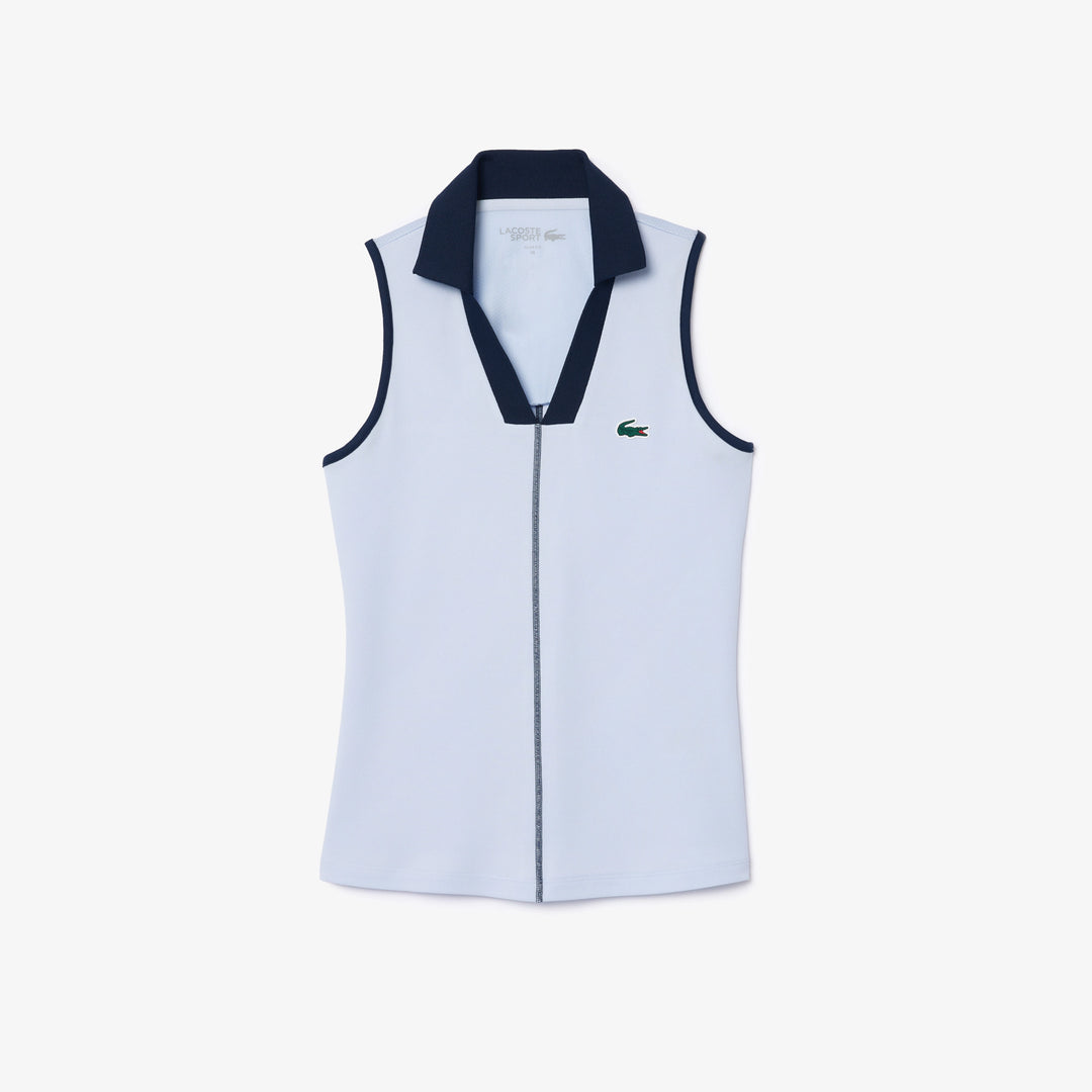 Lacoste Women's Slim Fit Ultra Dry Sleeveless Tennis Polo