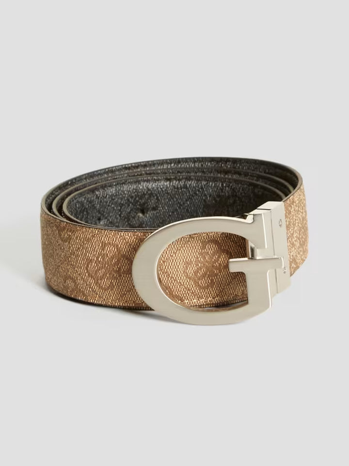 Guess Trey Faux-Leather Signature Belt