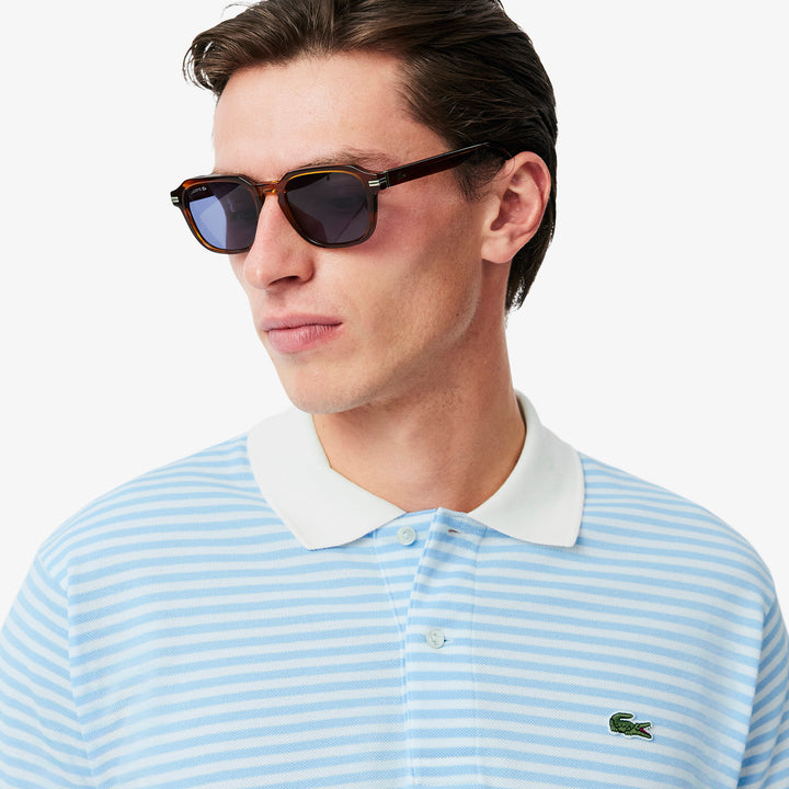 Lacoste Men's Classic Fit L.12.12 Striped Petit Piqué Polo