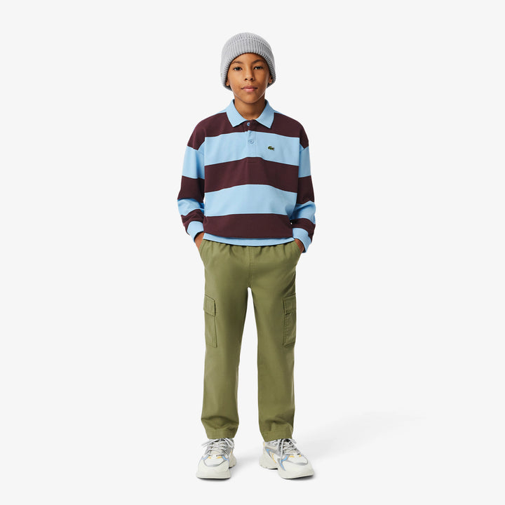 Lacoste Kids' Striped Cotton Polo