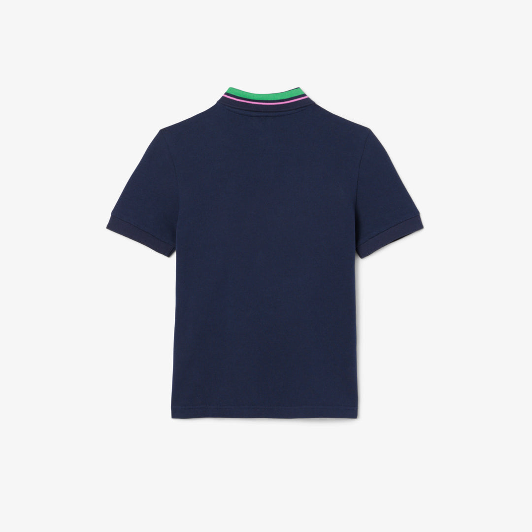 Lacoste Kids' Stripe Collar Petit Piqué Polo