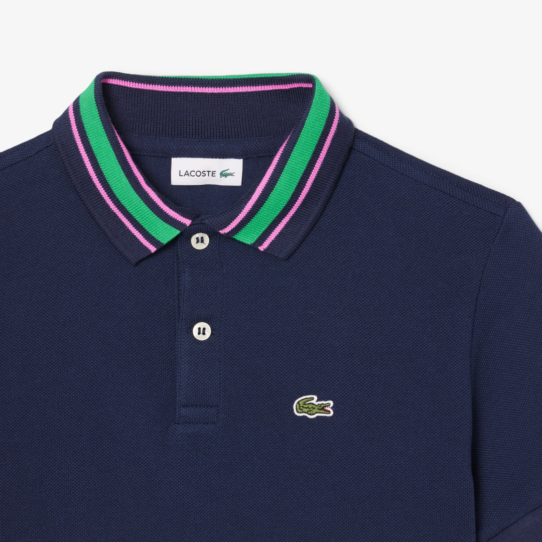Lacoste Kids' Stripe Collar Petit Piqué Polo