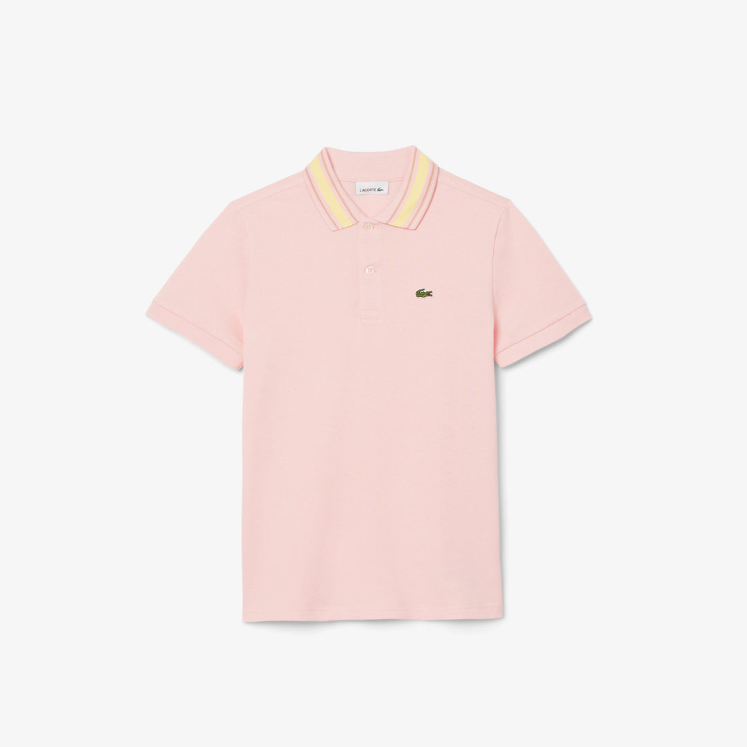 Lacoste Kids' Stripe Collar Petit Piqué Polo