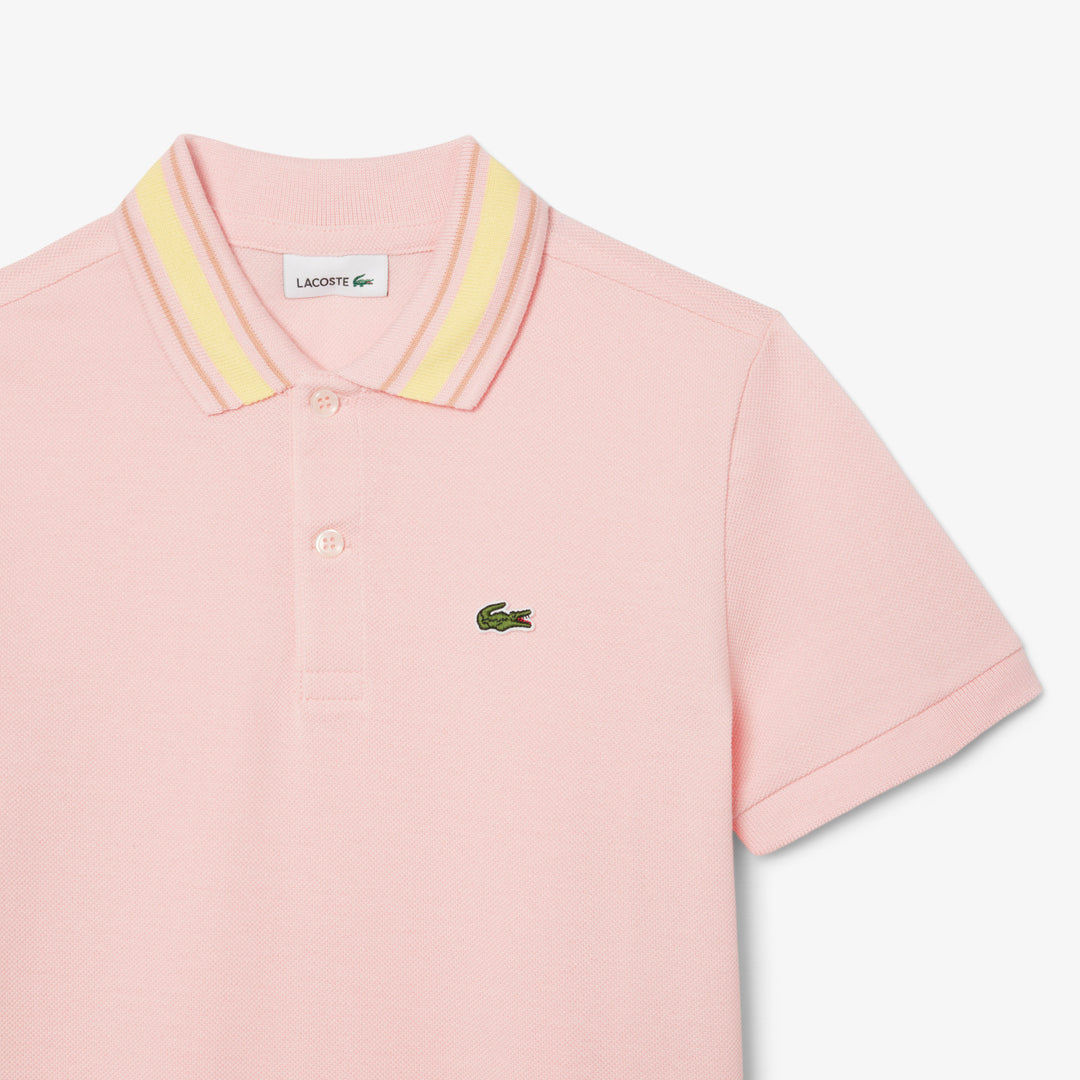 Lacoste Kids' Stripe Collar Petit Piqué Polo