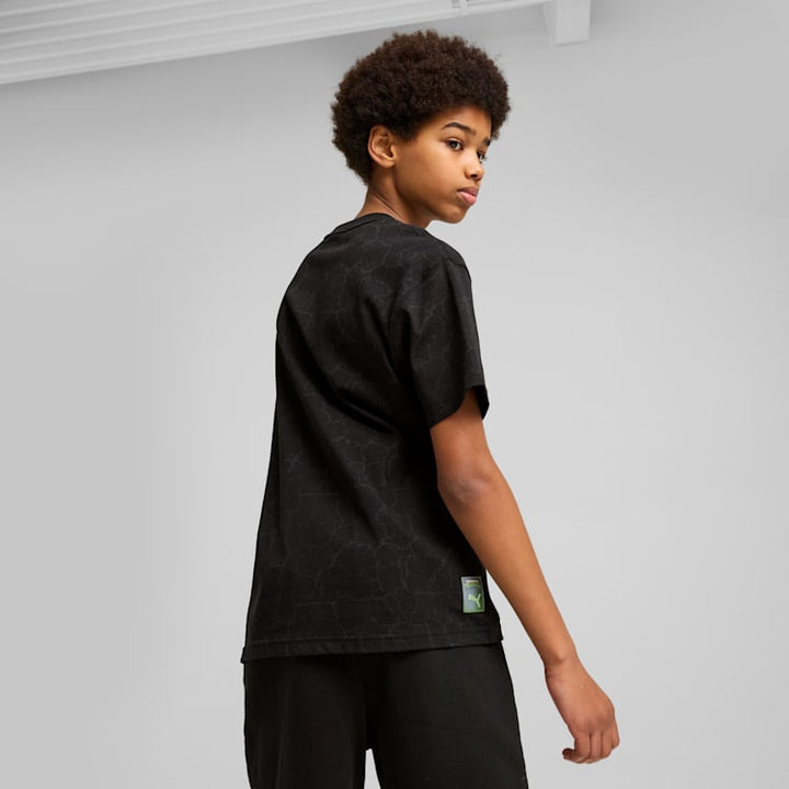 PUMA HOOPS x TMNT Big Kids' Relaxed All-Over Print Tee