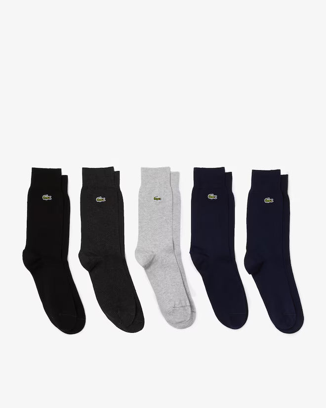 Lacoste Unisex 5-Pack Cotton Socks