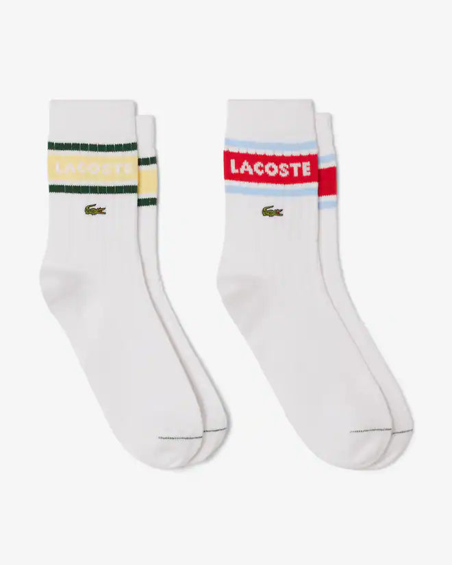 Lacoste Unisex 2-Pack Ribbed Cotton Socks