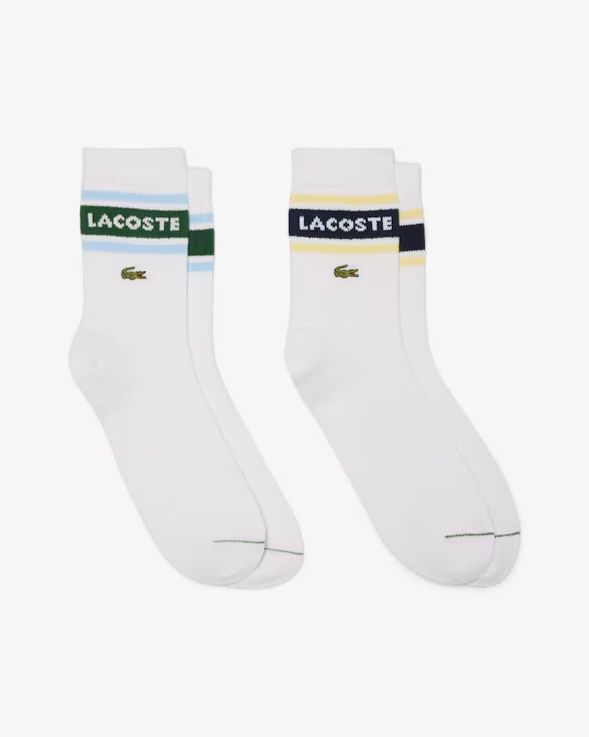Lacoste Unisex 2-Pack Ribbed Cotton Socks
