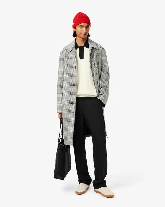 Lacoste Unisex Rib Knit Brushed Wool Beanie