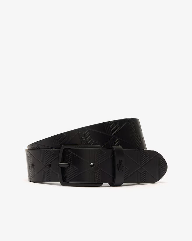 Lacoste Men's Monogram Leather Belt
