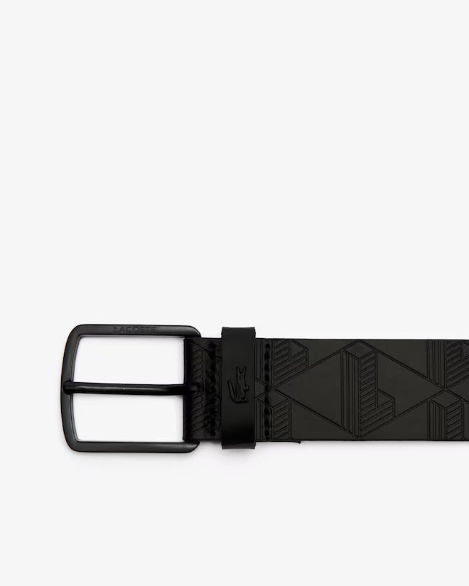 Lacoste Men's Monogram Leather Belt