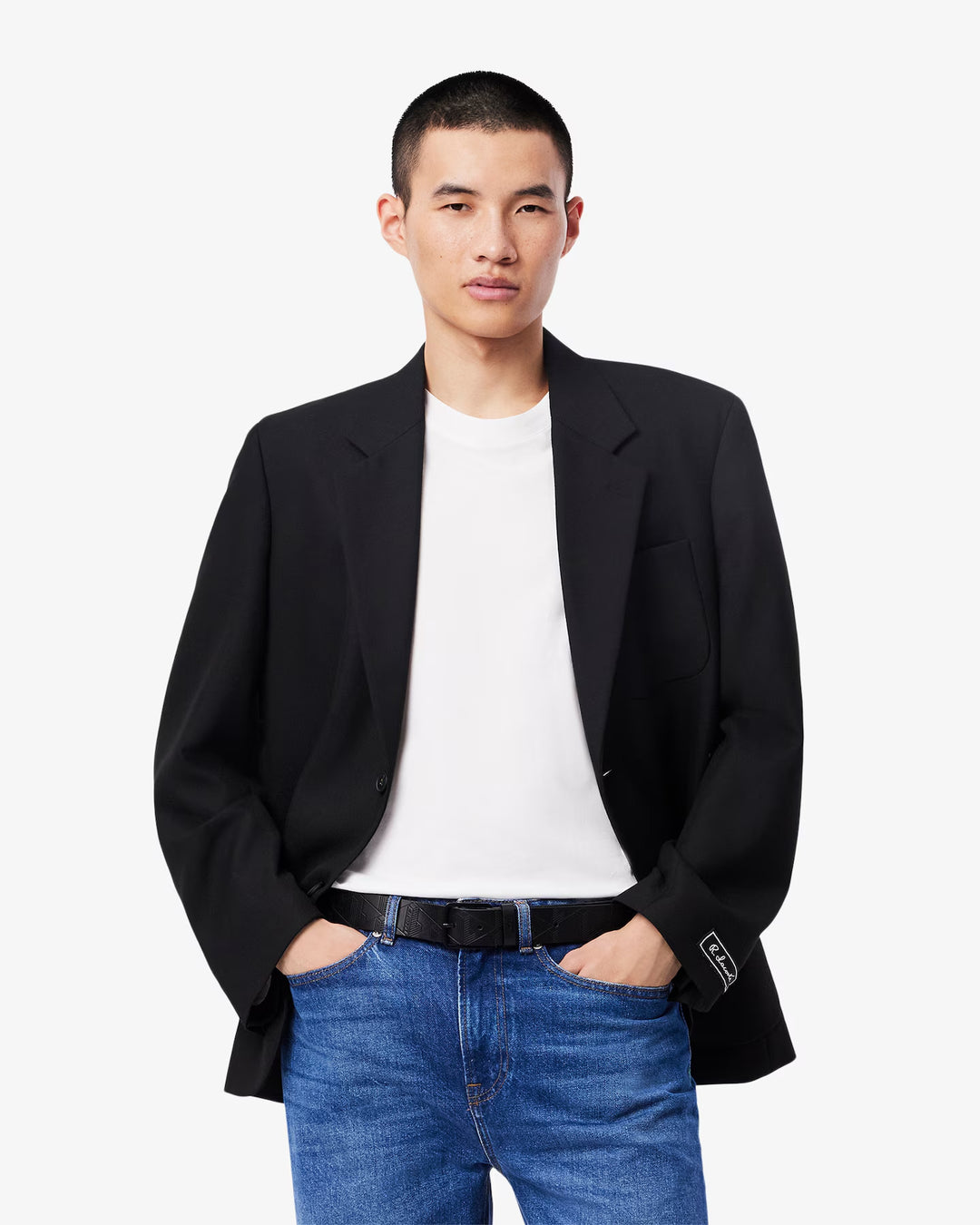 Lacoste Men's Monogram Leather Belt